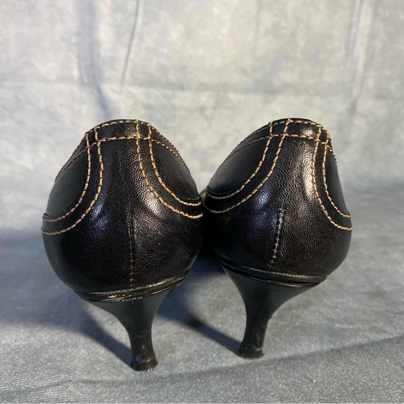 Zara Patent Leather Mary Jane kitten Heel Women Size 8 Y2K Acadamia Career - Picture 4 of 8